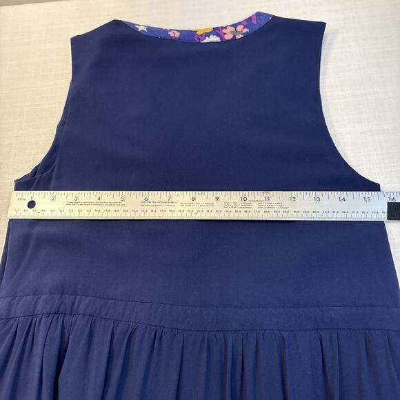 MODCLOTH Navy Stars Flowers Retro Shift Dress Small - Picture 8 of 12